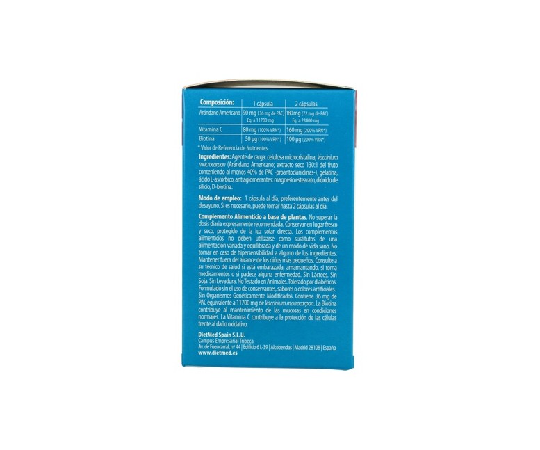 Arándano 60 cápsulas de 90mg Naturmil