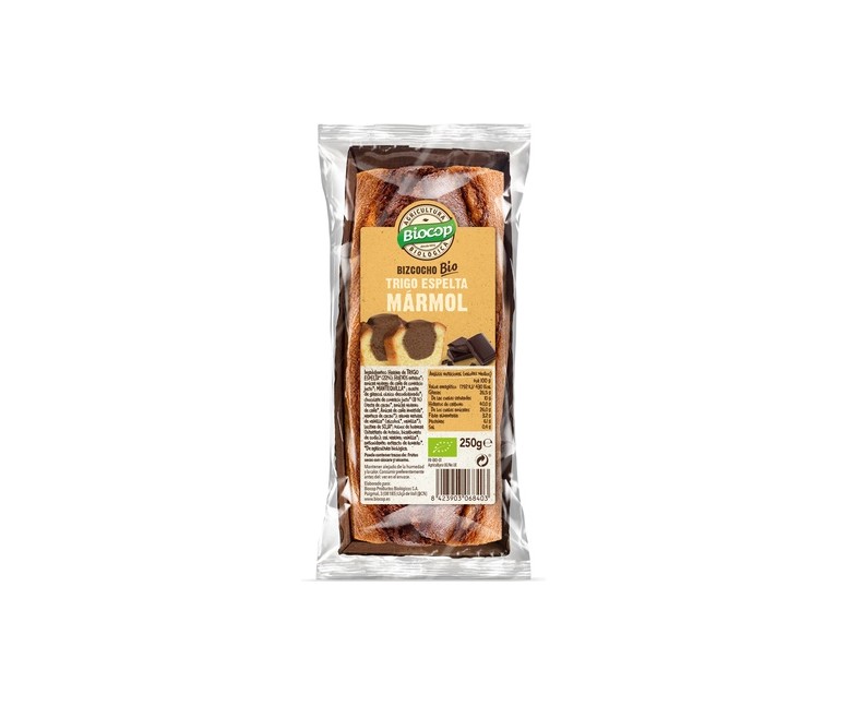 Bizcocho mármol espelta Bio 250 g Biocop