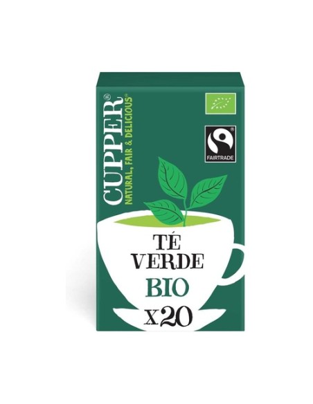 Infusión té verde clásico Bio 20 bolsitas infusoras Cupper