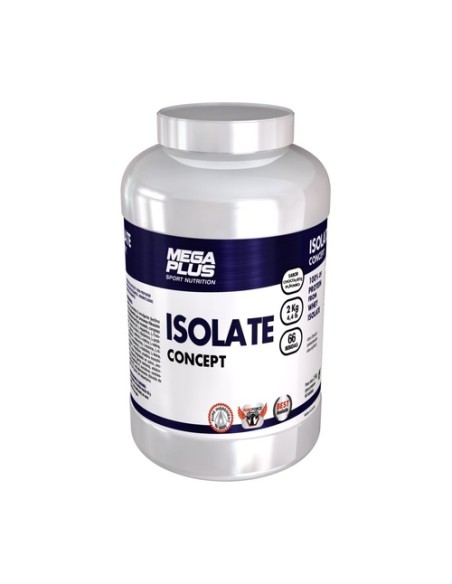 Isolate concept chocolate-plátano apoyo masa muscular 2 kg de polvo Mega Plus
