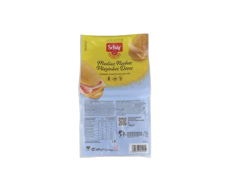 Pan dulce sin gluten 4 unidades de 50g Schär