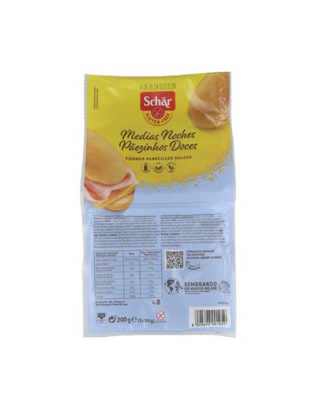 Pan dulce sin gluten 4 unidades de 50g Schär