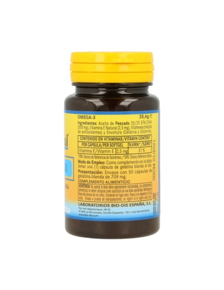 Omega 3 (EPA 35% DHA 25%) 50 perlas Nature Essential