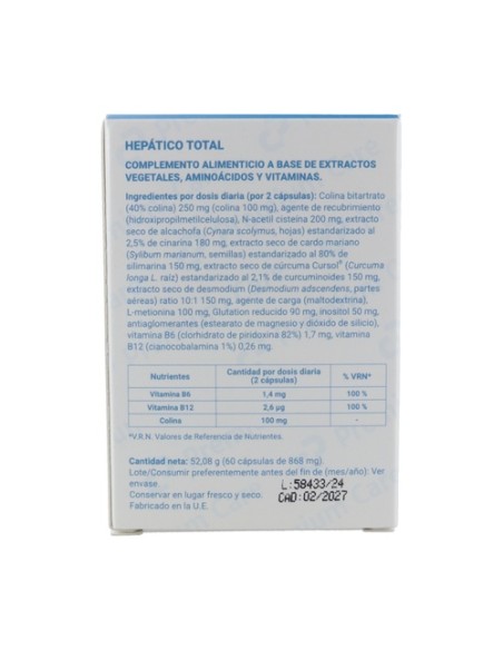 Hepático Total 60 cápsulas Naturlider