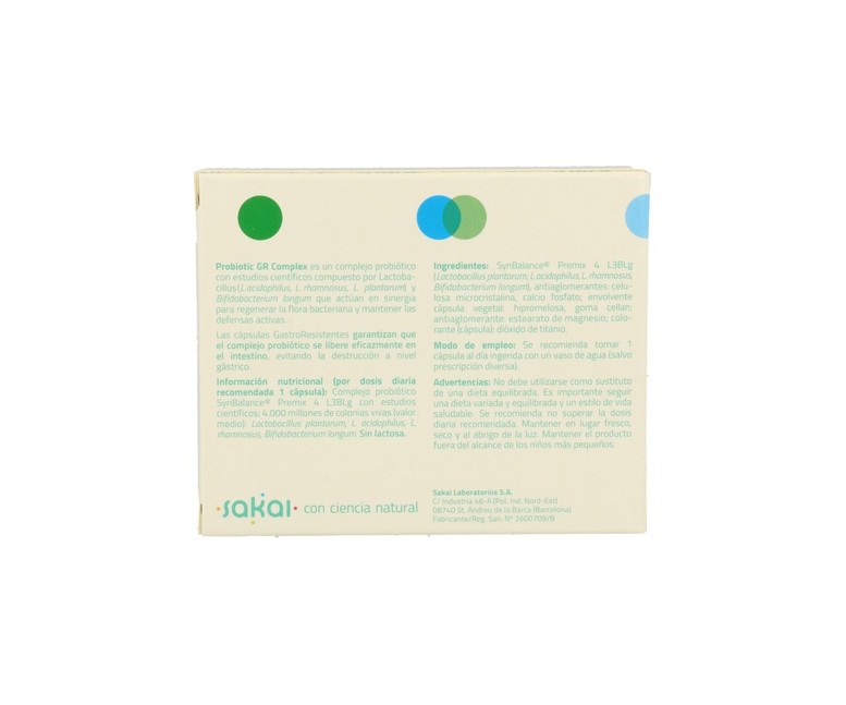 Probiotic GR Complex 30 cápsulas Sakai