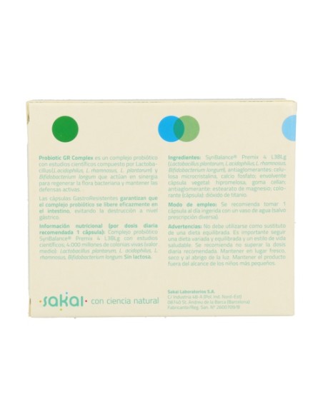 Probiotic GR Complex 30 cápsulas Sakai