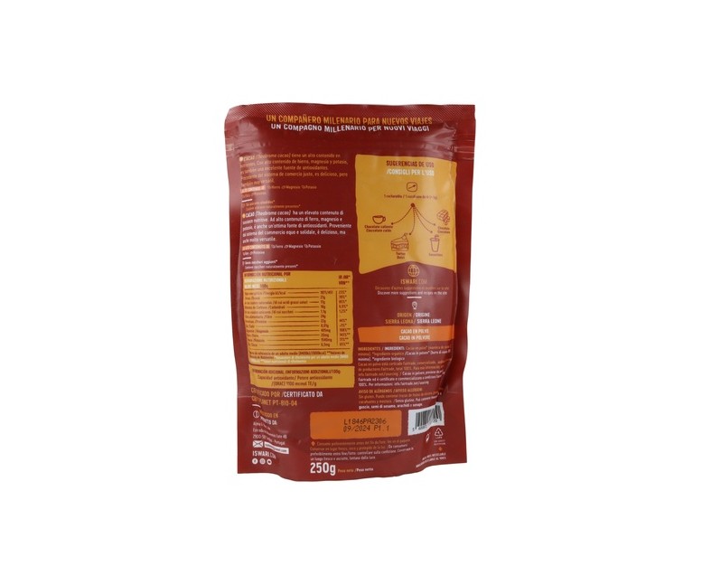 Cacao Bio en Polvo 250 g Iswari