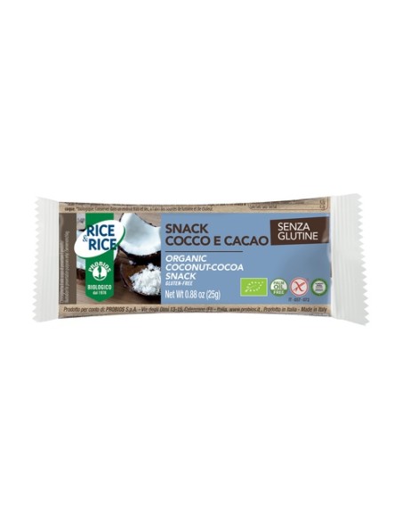 Snack de arroz con coco y cacao 25 g (Cacao - Coco) Probios