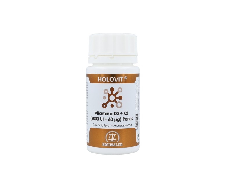Holovit® Vitamina D3 2.000 UI + K2 60 µg 50 perlas Equisalud