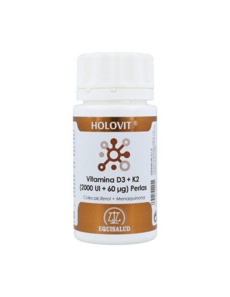 Holovit® Vitamina D3 2.000 UI + K2 60 µg 50 perlas Equisalud