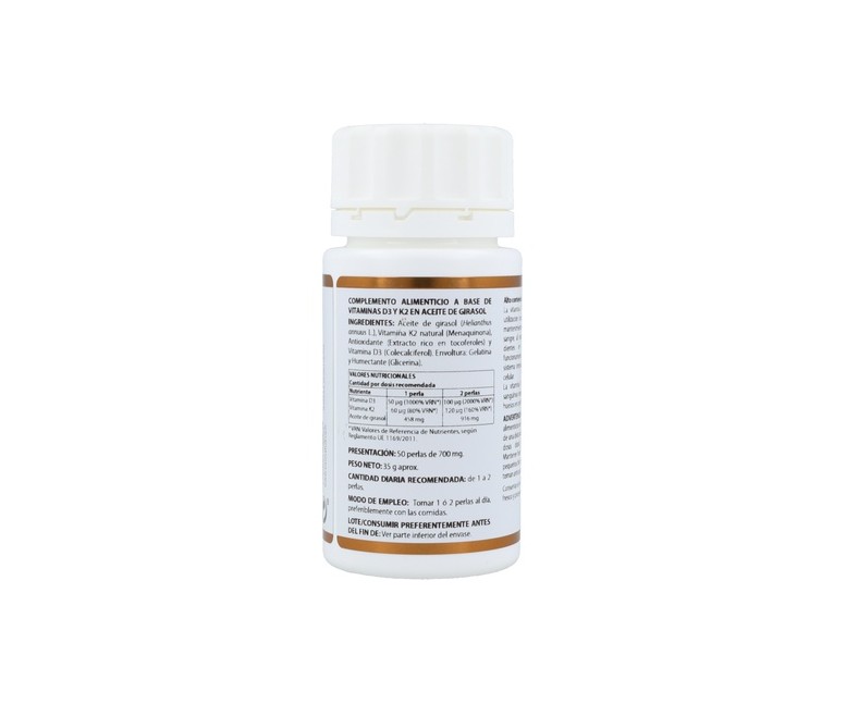 Holovit® Vitamina D3 2.000 UI + K2 60 µg 50 perlas Equisalud