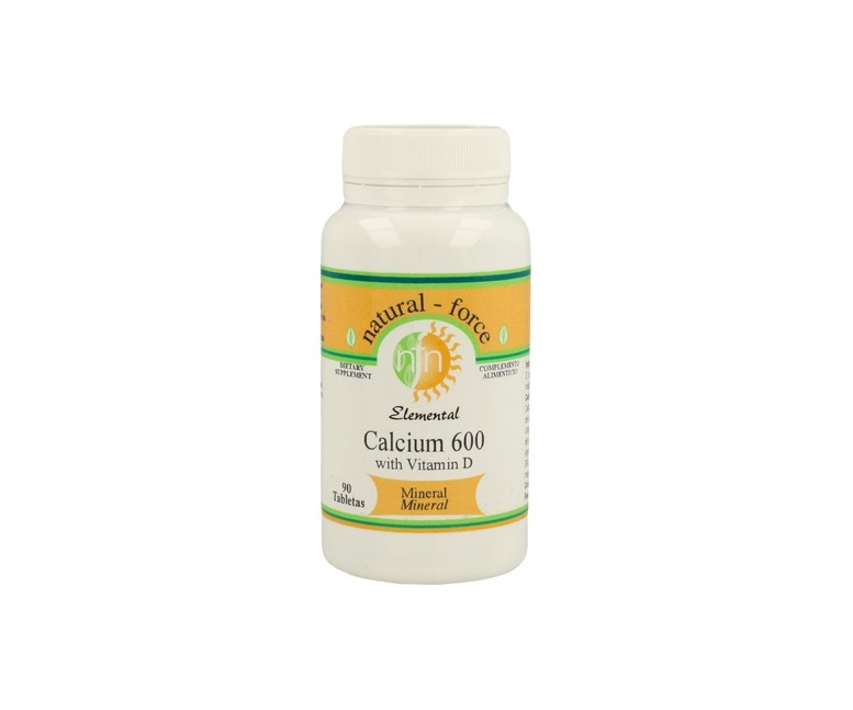 Calcio y Vitamina D 90 comprimidos de 600mg Nutri-Force