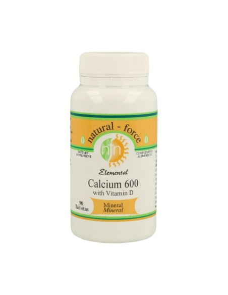 Calcio y Vitamina D 90 comprimidos de 600mg Nutri-Force