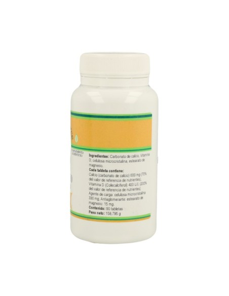 Calcio y Vitamina D 90 comprimidos de 600mg Nutri-Force