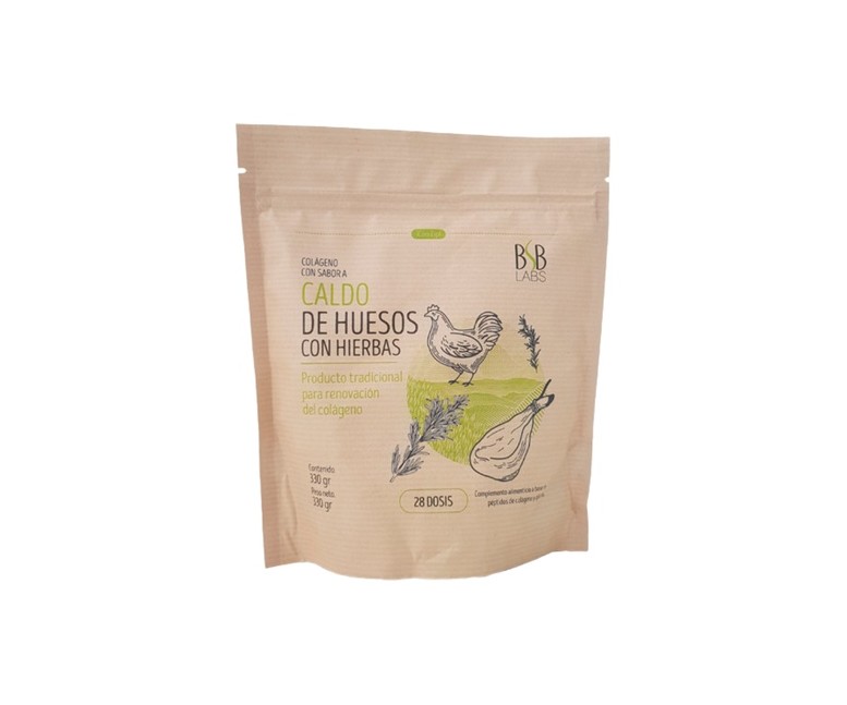 Colágeno de caldo de huesos con hierbas 330 g de polvo BSB Labs