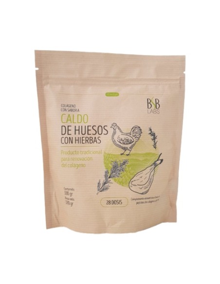 Colágeno de caldo de huesos con hierbas 330 g de polvo BSB Labs