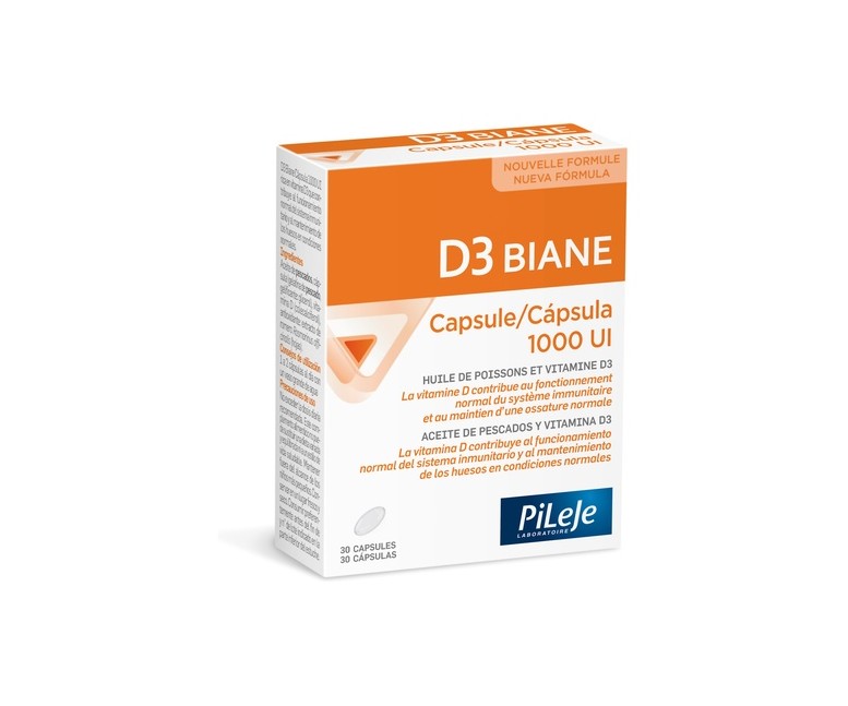 D3 Biane 1000 UI 30 cápsulas Pileje
