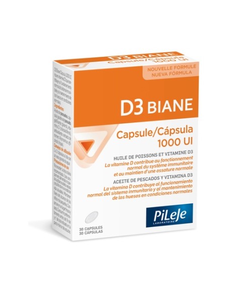 D3 Biane 1000 UI 30 cápsulas Pileje