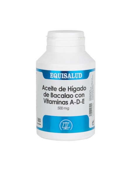 Aceite hígado de bacalao con vitamina a d y e 180 cápsulas Equisalud