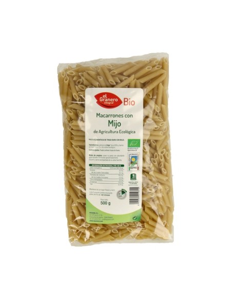 Macarrones con Mijo Bio 500 g El Granero Integral