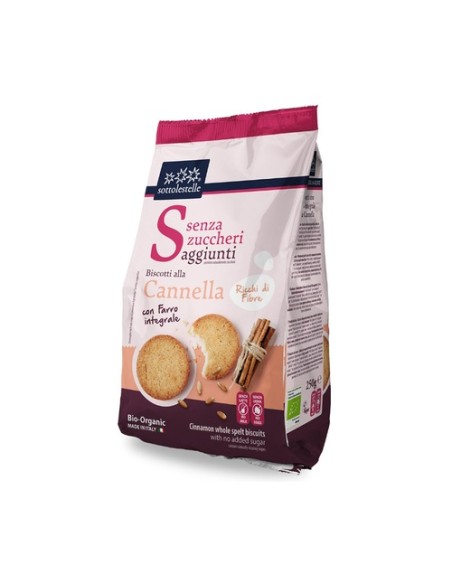 Galleta espelta canela sin azúcar 250 g (Canela) Sottolestelle