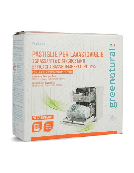 Greentabs para Lavavajillas 25 pastillas Greenatural