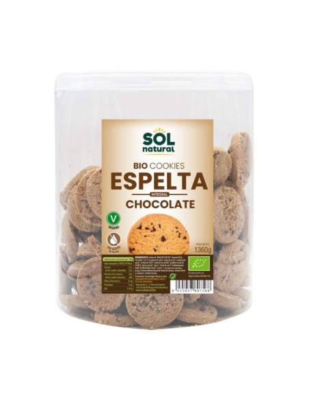Galletas de espelta con chocolate Bio 1,3 kg Sol Natural