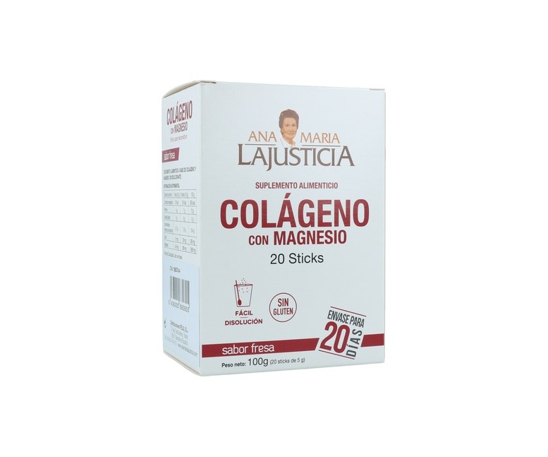Colágeno con magnesio 20 sobres de 5g (Fresa) Ana Maria Lajusticia