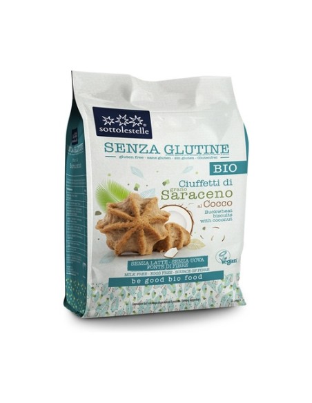 Galleta de trigo sarraceno de coco sin gluten Bio 250 g Sottolestelle