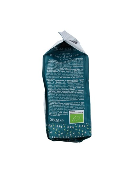 Galleta de trigo sarraceno de coco sin gluten Bio 250 g Sottolestelle