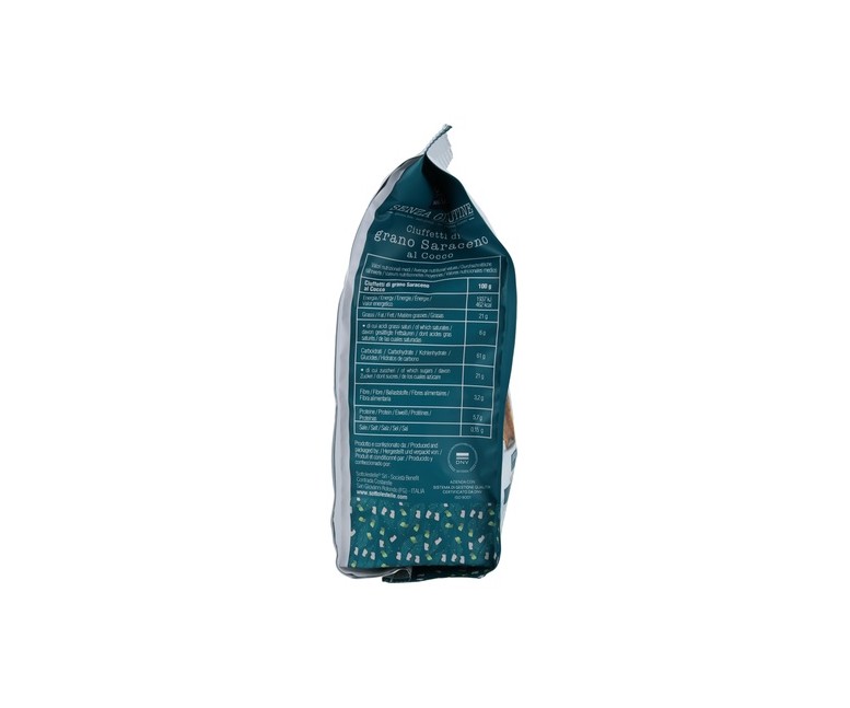 Galleta de trigo sarraceno de coco sin gluten Bio 250 g Sottolestelle
