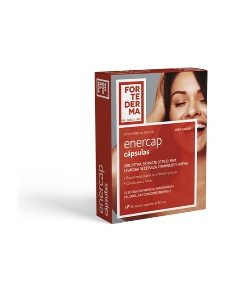Fortederma Enercap revitalizante capilar 30 cápsulas vegetales de 875mg Herbora