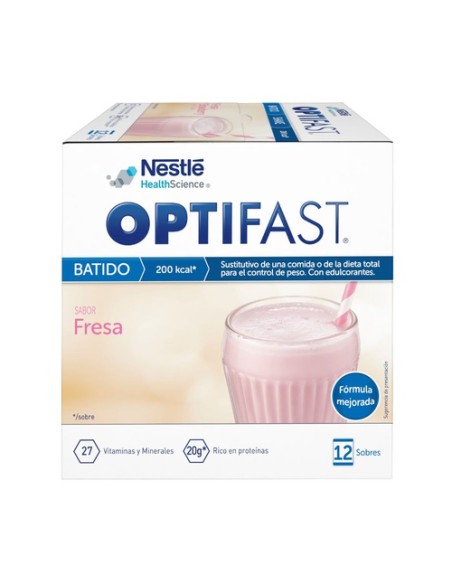 Optifast Batido Fresa 12 sobres de 53g (Fresa) Optifast