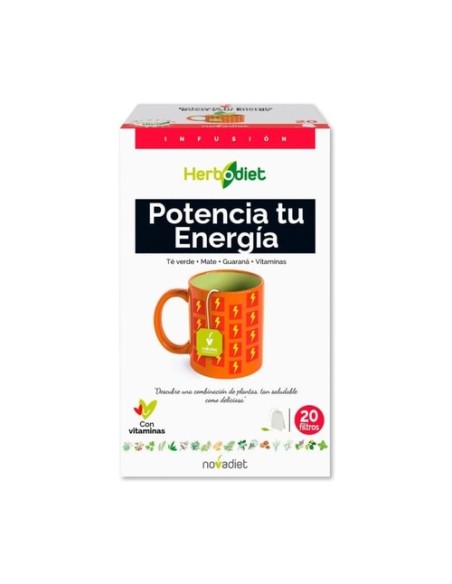 Potencia tu energía infusión 20 bolsitas infusoras de 1.5g Nova Diet