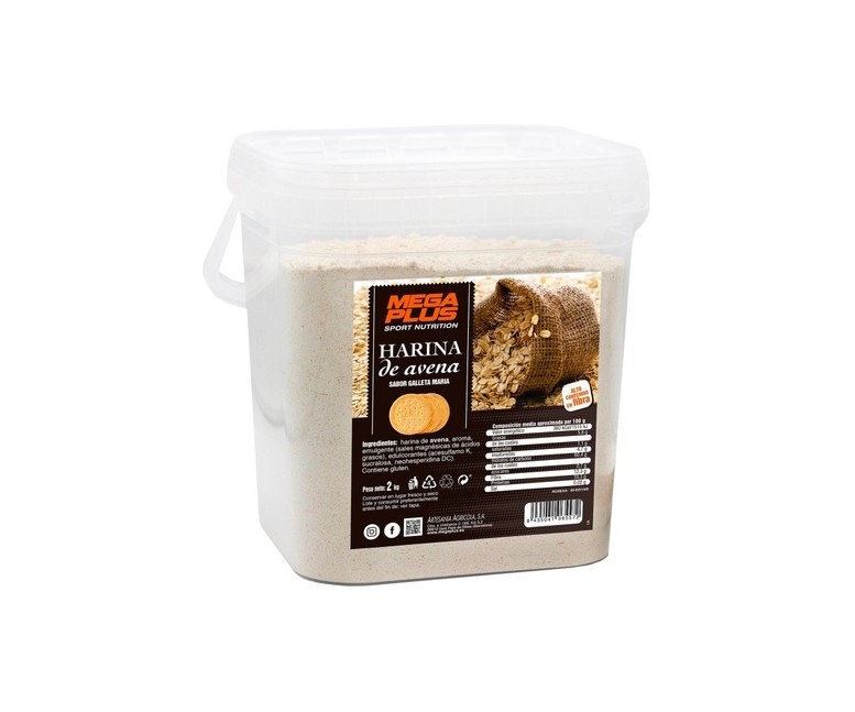 Harina de avena galleta María 2 kg de polvo (Galleta) Mega Plus