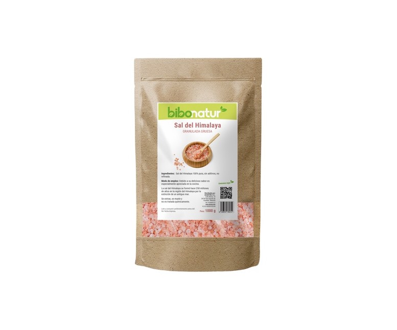 Sal rosa del Himalaya granulada gruesa 1000 g Bibonatur