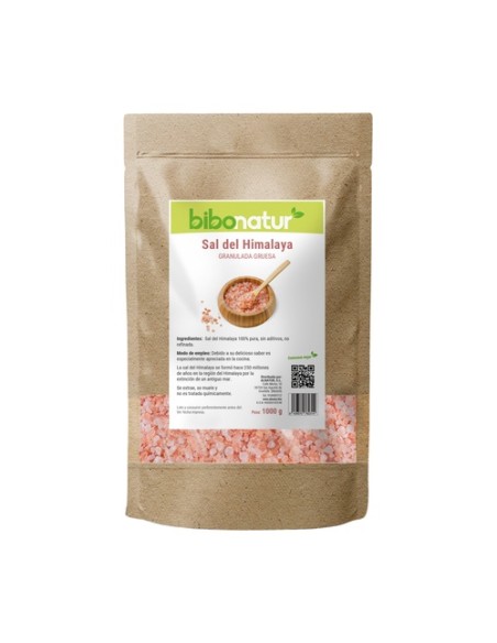 Sal rosa del Himalaya granulada gruesa 1000 g Bibonatur