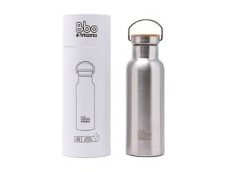 Termo acero inoxidable con tapón en bambú 500ml