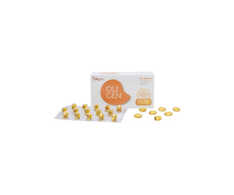 Oligen Dha 80% Tg Enzimático 60 cápsulas de 700mg Ifigen
