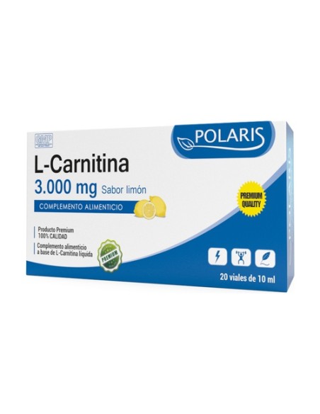 L-Carnitina Sabor Limón 20 viales de 10ml (Limón) Polaris