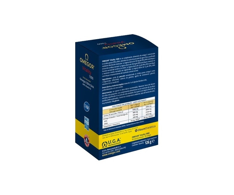 Omegor vitality 1000 90 cápsulas Uga Nutraceuticals