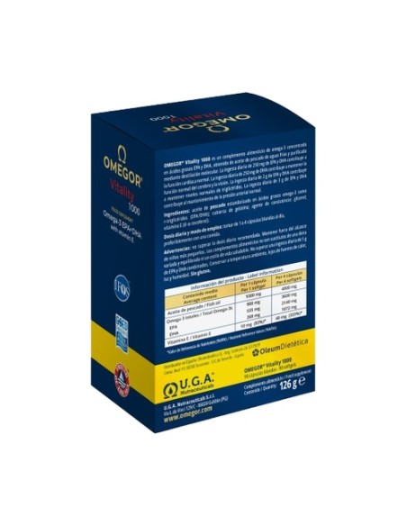 Omegor vitality 1000 90 cápsulas Uga Nutraceuticals