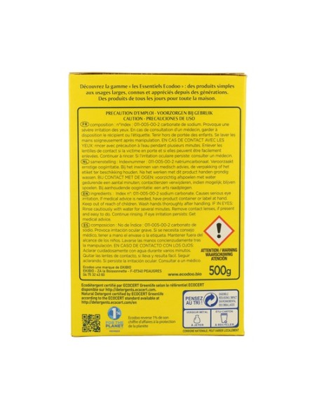 Carbonato de Sodio 500 g Ecodoo