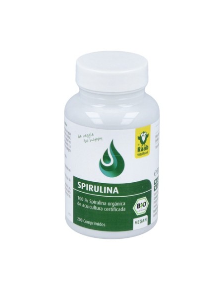 Alga spirulina Bio 200 comprimidos de 400mg Raab