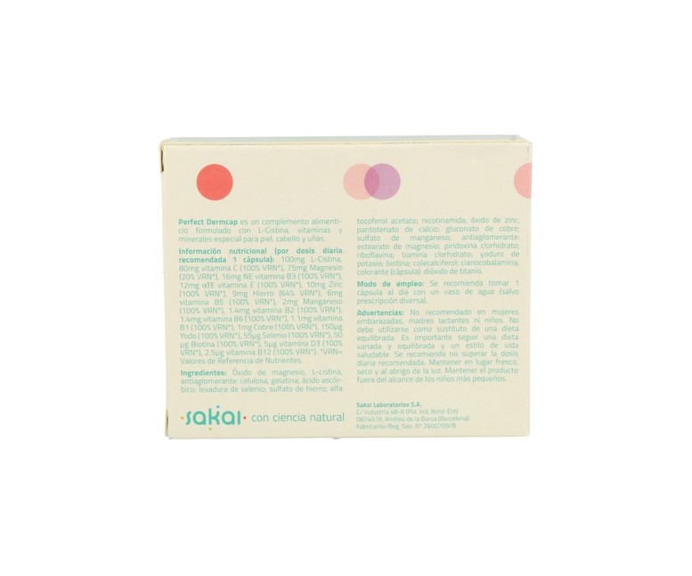 Perfect Dermcap 30 cápsulas Sakai