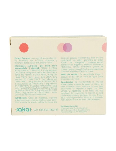 Perfect Dermcap 30 cápsulas Sakai