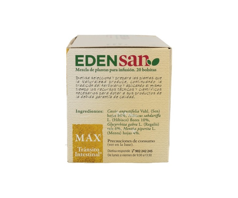 Edensan Max Laxante Infusiones 20 bolsitas infusoras Dietisa