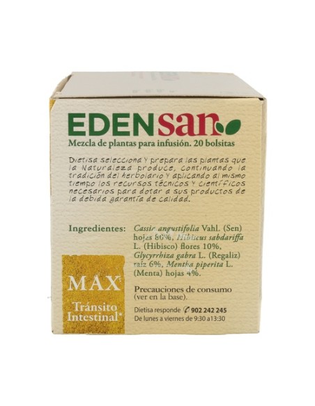 Edensan Max Laxante Infusiones 20 bolsitas infusoras Dietisa