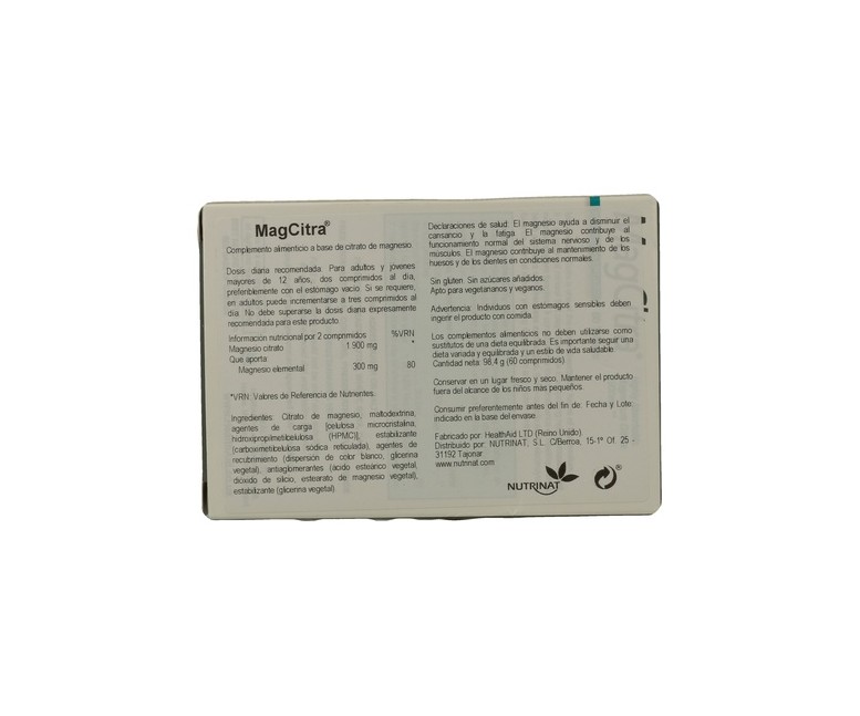 Magcitra 60 comprimidos de 1900mg Health Aid