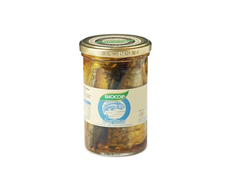 Sardinas en Aceite Virgen Extra Ecológico 195 g Biocop